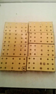 Gilbert Erector Set Part MC :1" X 2 1/2" Yellow Base Plates: Square Corner: 8 - Picture 1 of 1