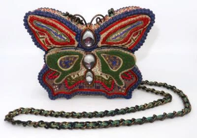 Mary Frances FLUTTER BY #0906 Bejeweled Top Lift Box Bag Purse, 7 1/2" - Image 1 of 4