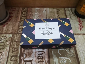New VEUVE CLICQUOT Happy Socks 3 PAIR Set LIMITED EDITION RARE SIZE 4-7 - Picture 1 of 5