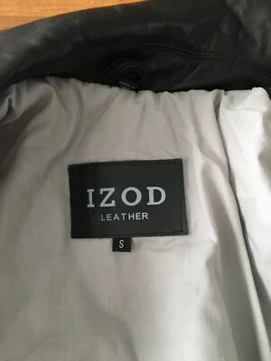 Chaqueta de cuero para hombre Izod, diseño multimedia, comprada en la década de 1990 pero nunca usada Foto 1 de 4