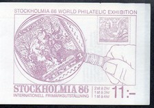 Sweden MNH 1986 Stockholmia 86 Complete Booklet