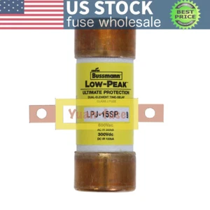 10PCS LPJ15SP Bussmann LPJ-15SP 15A 600Vac LOW-PEAK Dual-element Time Delay Fuse - Picture 1 of 5