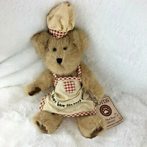 Boyd's Bears Cookie Bearchild, Jointed Plush Bear w/ Apron, 10", 1988-2003 - Picture 1 of 8