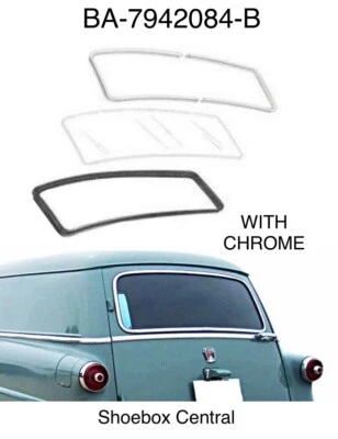 1952 1953 1954 Ford Mercury Wagon Rear Window Seal With Chrome - Image 1 of 2