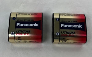 2 New Panasonic CR-P2 Lithium 6V 2CP4036 Batteries - Picture 1 of 2