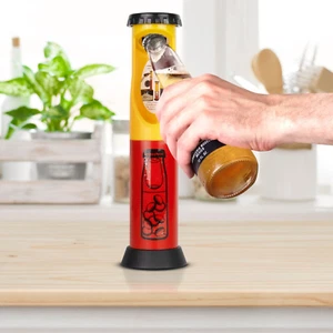 Magnetischer Flaschenöffner mit Kronkorken-Fänger – Einfache Einhand-Bedienung - Bild 1 von 3
