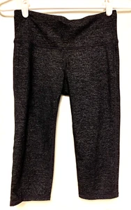 Athleta Damen XS Running Sport Capri Hose Schwarz Dunkelgrau Cropped Pocket - Bild 1 von 5