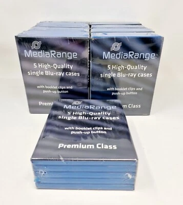 5 MediaRange Blu-ray Leere Hüllen 11mm für 1 Disk, 9 Packs, Neu & OVP - Bild 1 von 4