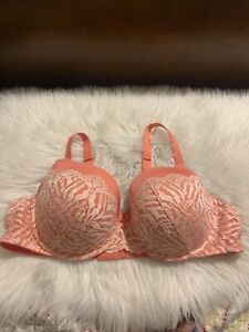 torrid push up balconette bra 46C sexy coral floral pattern mint condition 