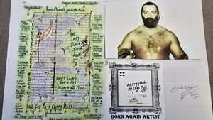 CHARLES BRONSON / SALVADOR ORIGINAL HAND DRAWN SPIDER ARTWORK EXTRAS COA - Picture 1 of 3