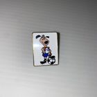 Vintage Cartoon Soccer Dog Lapel Pin 1992 1" Youth Sports Puppy