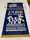 New Orleans Jazz Festival Miller Lite 48-inch x 24-inch Hanging Flag - Rare