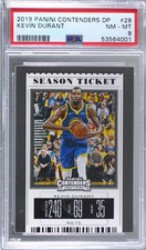 2019-20 Panini Contenders Draft Picks Season Ticket Variation Kevin Durant PSA 8