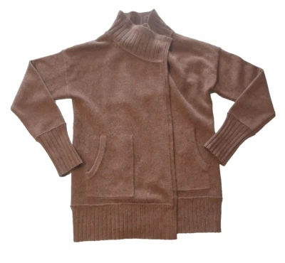 Abrigo BLANCO + WARREN Mezcla Poliéster Parche Bolsillo Marrón TALLA PEQUEÑA Foto 1 de 4