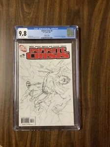 Infinite Crisis #5 2nd Print Sketch Variant CGC 9.8 1st Full New Blue Beetle - Picture 1 of 11