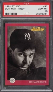 1991 DONRUSS STUDIO #97 DON MATTINGLY YANKEES GRADED PSA 10 GEM MINT LOW POP - Bild 1 von 2