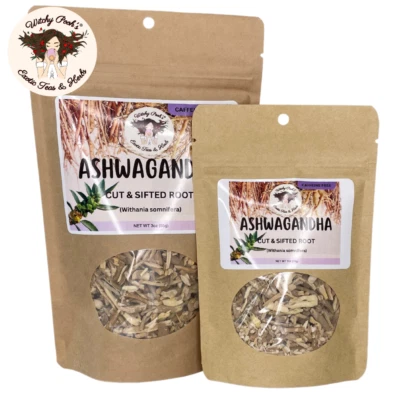Té de Ashwagandha de Witchy Pooh, raíz cortada y tamizada, sin cafeína Foto 1 de 4