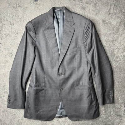 Giorgio Vallino Italy Sport Coat Blazer Gray Mens 36 Super 130's Wool Blend - Image 1 of 4