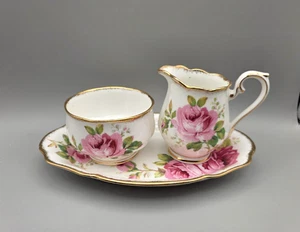 Royal Albert American Beauty Roses Cream and Sugar Set - Picture 1 of 14