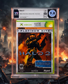 Halo 2 &bull; WATA 9.8 A+ &bull; Green Platinum Hits &bull; Xbox &bull; Not VGA/CGC