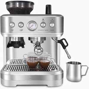 Espresso Maschine Siebträger Kaffeemaschine Cappuccinomaschine Milchaufschäumer - Bild 1 von 8