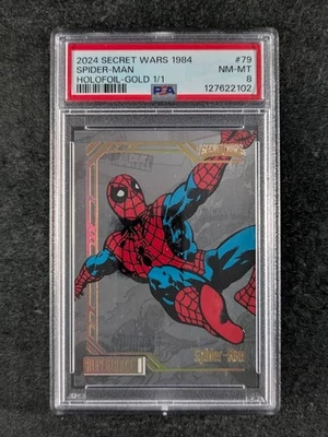 2024 Upper Deck Marvel Allegiance SPIDER-MAN 1/1 Holofoil Gold #79 PSA 8 - Image 1 of 3