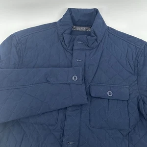 NEU UNTUCKit Herren Medium Bollinger Steppjacke Shacket Navy Blau Knopf Reißverschluss - Bild 1 von 9