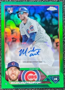 Miles Mastrobuoni 2023 Topps Chrome #AC-MMA Green Refractor Auto /99 (RC, AU) - Picture 1 of 2