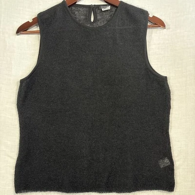 J. Suéter Crew Shell Mujer Grande Negro Sin Mangas Moher/Nylon Kint Abierto Foto 1 de 4