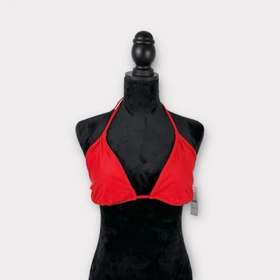 J. Crew Perfect String Triangle 比基尼上衣尺寸 2X 红色 CA792 全新带标签 — 第 1/4 张图片