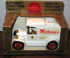 RARO ERTL 1913 FORD MODELO T COLECCIONISTA CANADIENSE NIELSONS HELADO SIN USAR, EN CAJA 1/25 - Imagen 1 de 2