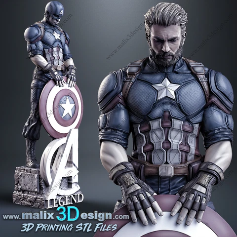 CAPTAIN AMERICA | AVENGERS | SANIX 3D | 1/6-1/10 | ACTION FIGURE | 3D PRINTING Cover