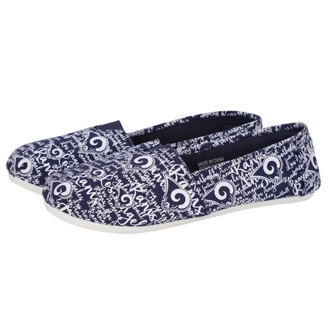 Los Angeles Rams  NFL Womens Canvas Script Shoes Tom Style Cover