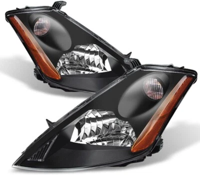 Par de faros con bisel negro ámbar tipo halógeno de Murano 2003-2007 izquierda+derecha Foto 1 de 4