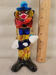 Figura grande de colección de escultura de cristal de Murano payaso bufón 7 1/2" de alto vintage - Imagen 1 de 4