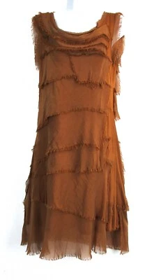 Ladies  30% Silk70% Viscose(ruffles) 95% Viscose(base)Short Dress OneSizeRegular - Image 1 of 4