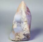 Natural Snowflake Cherry Blossom Flower Agate Crystal Flame Stone Healing