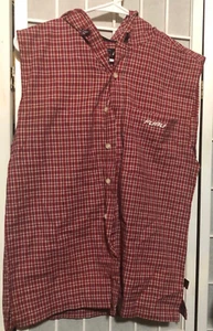 FUBU The Collection Sleeveless Button Front Checkered Top Size M 12/14 YOUTH - Picture 1 of 7