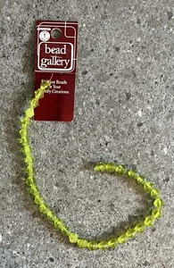 beads for jewelry making New 12" Strand 8MM Bicone Crackle Peridot Crackle  - Picture 1 of 2