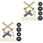  2 Sets of Toilet Tank Bolts and Gasket Kit Toilet Seats Bolts Screws Set Toilet