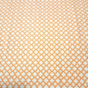 Sorbet Essentials BTY Quilting Treasures Orange Lattice White - Picture 1 of 3