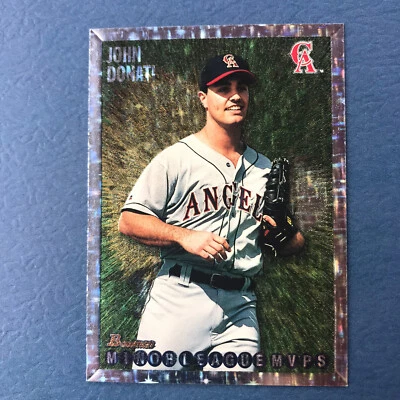 1995 BOWMAN # 233 JOHN DONATI - M.L. MVP - SILVER FOIL - CAL. ANGELS - MINT - Image 1 of 2