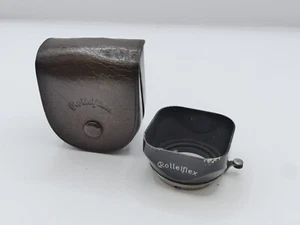 GENUINE ROLLEIFLEX TLR CLIP ON LENS HOOD 28.5MM DIAMETER WITH CASE 1694 - Picture 1 of 2