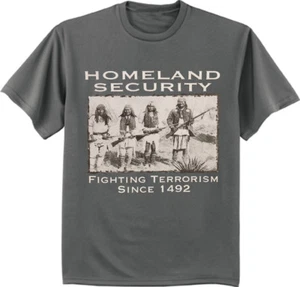 Big and Tall t-shirt Native American Homeland Indian homeland security mens tee - Picture 1 of 1