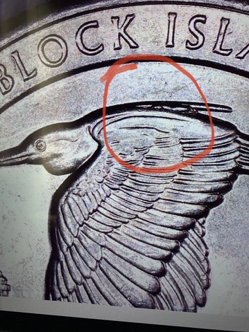 2018 P Block Island ATB Quarter REV Die Chip Error Coin Cover