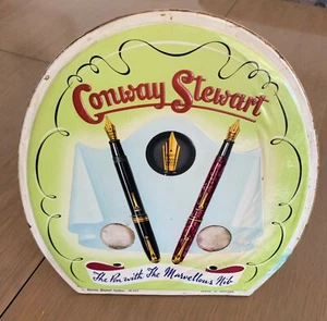 CONWAY STEWART IN-STORE STAND-UP ADVERTISING CARD c.1950's - Picture 1 of 6