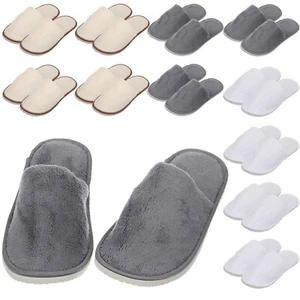 Tarpop 12 Pairs Disposable Slippers for Guests Bulk House Spa Slippers Fluffy... - Picture 1 of 7