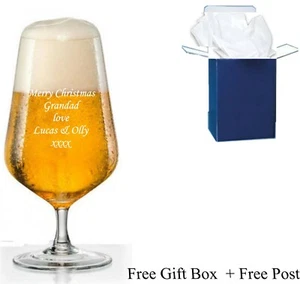 Personalised Engraved Beer Glass, Birthday Gift, 18th , 21st , 30th, 40th, 50th - Picture 1 of 3