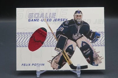 2001-02 Be A Player Memorabilia Goalie Game Used Jersey Felix Potvin 3 color - Image 1 of 2