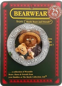 Boyds Bears and Friends Bearwear Pin - Nana with Lil' Munchkin - New - Picture 1 of 1